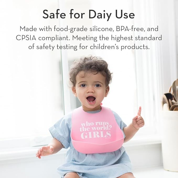 Bella Tunno Baby Bib for Eating, Waterproof Silicone Bib with Large Food Catcher, Adjustable Fit for Babies 4-12 months & Toddlers 1-3 Years, Boys & Girls, Bebe