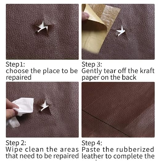 Leather Repair Tape kit Self Adhesive Patch Heavy Duty Retro Dark Blue 4 x 60 - Image 4