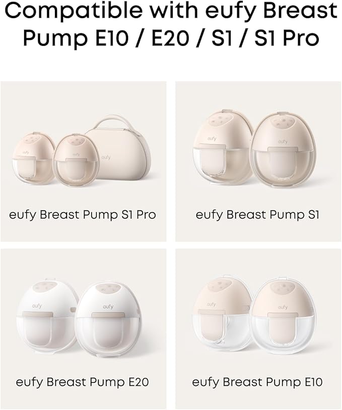 eufy Original 21mm Sizing Inserts (2-Pack) for Wearable Breast Pump S1/S1 Pro/E10/E20, Silicone Sizing Inserts, Easy to Install and Use, Comfortable and Precise Fit for Better Suction