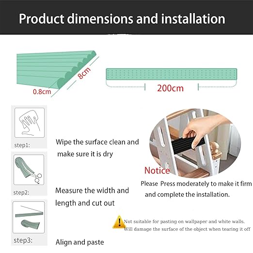 Bunk Bed Ladder Pads,Self-Adhesive Bunk Bed Ladder Cover Foam Padding,Traction Treads for Stair Steps,Soft Extra-Wide Edge Protector,Furniture 6.5 Ft Rice White