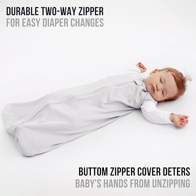 Mama Cheetah Baby Sleep Sack 0.5 TOG, Organic Cotton Baby Wearable Blanket with Two-Way Zipper, Swaddle Transition Baby Sleeping Bag for Newborn Infant Toddler Boy Girl, 0-6 Months