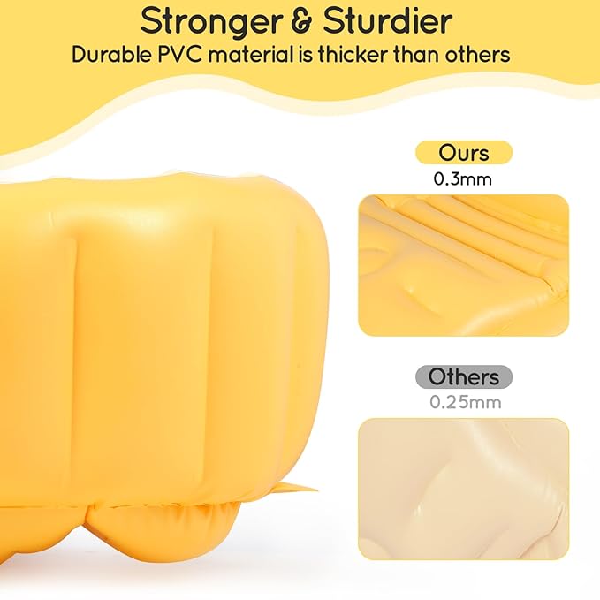 MINK Inflatable Baby Bathtub – Compact, Portable Bath Tub with Anti-Sliding Saddle Horn Seat, Ideal for Travel & Home – Suitable for Infants 0-6 Months