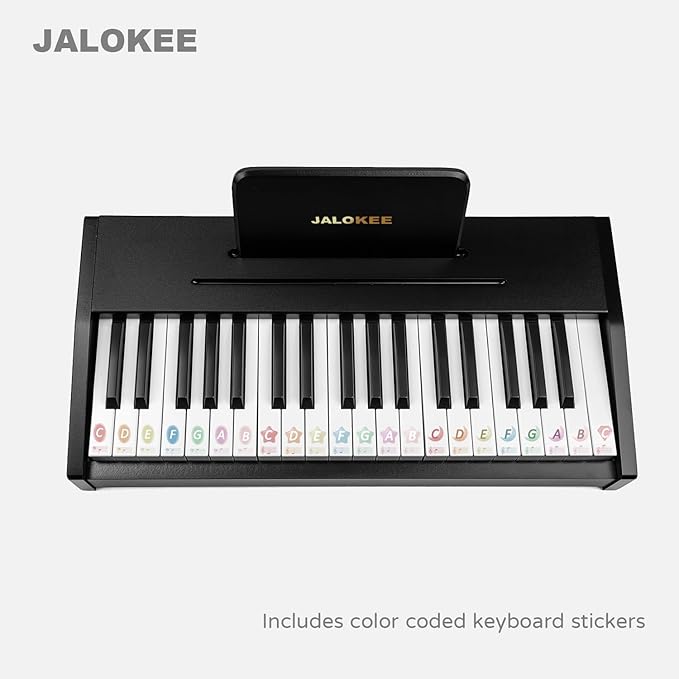 Kids Piano Keyboard, Digital Piano for Kids, Music Educational Instrument Toy, Wood Toy for 3+ Girls and Boys (Black, 37 Keys)