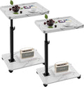 C Table End Table Adjustable Height, 360°Swivel TV Tray Table by Unknown