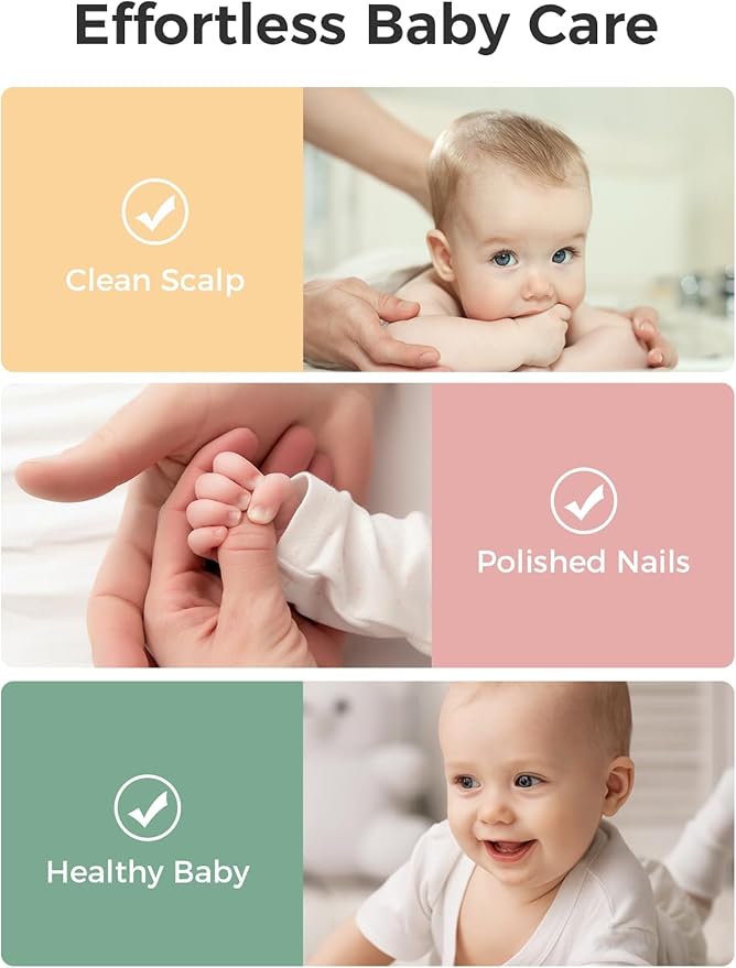 Momcozy Core Baby Kit, Baby Shower & Registry Essential Kit for Grooming&Health&Cleansing Care, Includes Nail File Kits, Nasal Aspirator, Gas Relief Tubes, Bath Brushes, Toothbrush, Comb, Storage Case