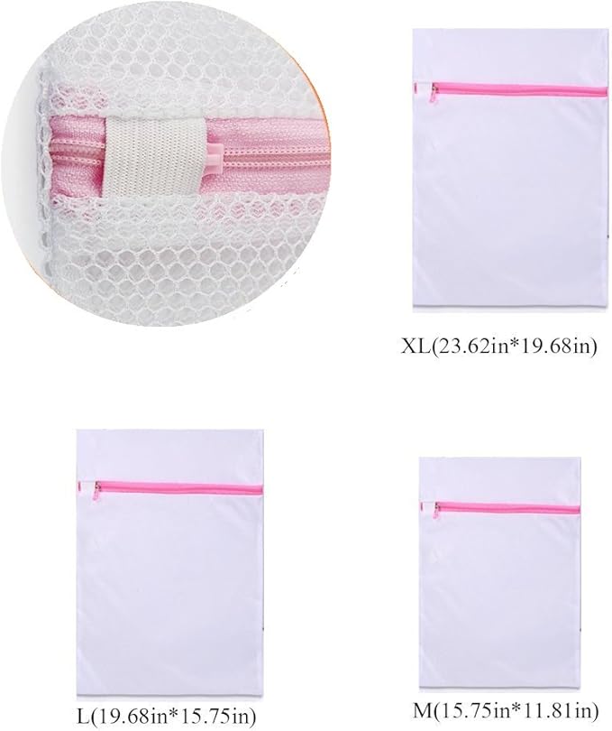 Mesh Laundry Bag, Kasiria 5 Pcs Washing Bags- for Laundry,Blouse, Hosiery, Stocking, Underwear, Bra and Lingerie, Travel Laundry Bag (X-Large)