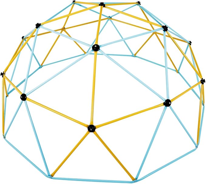 VEVOR Climbing Dome, 10FT Geometric Dome Climber Play Center for Kids 3 to 10 Years Old, Jungle Gym Supports 750LBS and Easy Assembly, with Climbing Grip, Outdoor Backyard Play Equipment for Kids