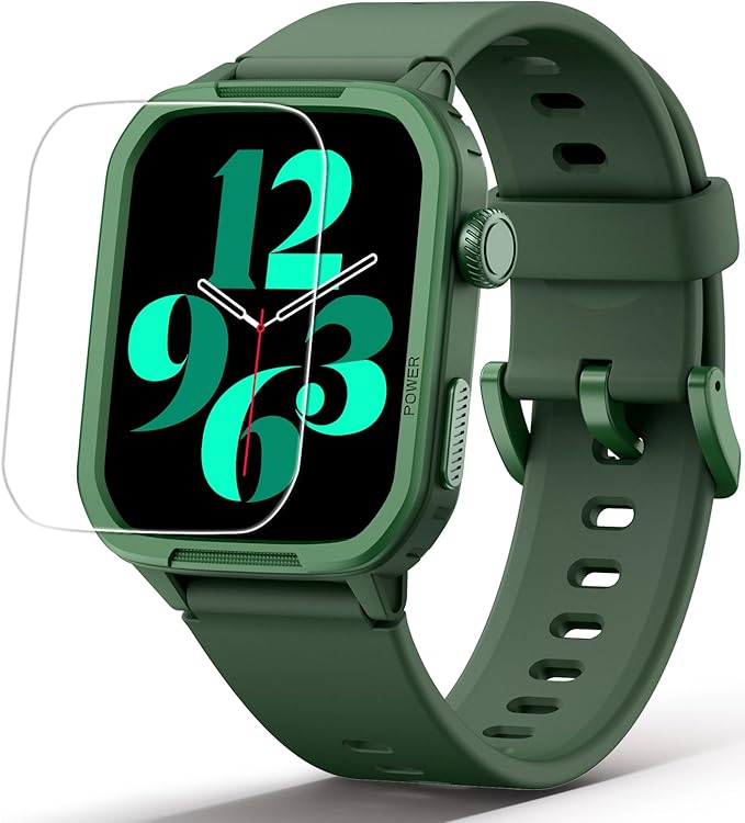 Smart Watch for Kids No Phone Needed, Tempered Glass Fitness Tracker Boy Teens with 19 Sport Modes, Pedometer, Sleep Monitor, Kids Watch Birthday Gifts Toy Gift for Girls Boys 6-16 (Green)