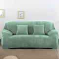 vctops 4 Seater Velvet Plush Stretch Sofa Slipcover 1-Piece Sofa Cover by vctops
