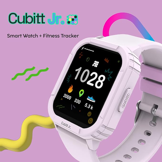 Cubitt Jr Smart Watch Fitness Tracker for Kids and Teens, with Games, Step Counter, Sleep Monitor, Heart Rate Monitor, Activity Tracker, Good Habits Alarms, 1.52" Touch Screen, IP68 Waterproof