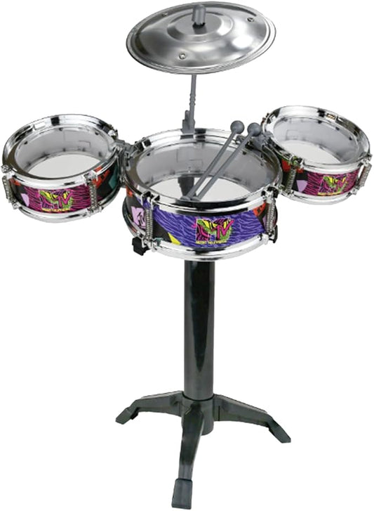 MTV Desktop Drum Set – Officially Licensed Mini Drum Kit for Kids & Adults Ages 6+, Compact Tabletop Percussion by Well Played