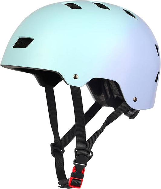 Bike Skateboard Helmet, Adjustable and Multi-Sport for Skate Scooter, 3 Sizes for Adult Youth Kids Toddler
