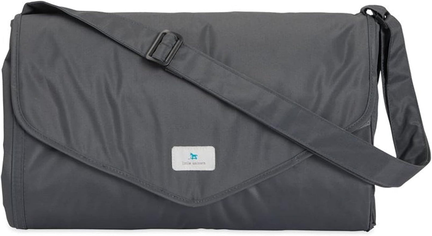 Little Unicorn 5'x5' Outdoor Family Picnic & Beach Blanket | Durable & Water-Resistant Fabric | Compact Fold & Easily Wipes Clean | Zipper Pocket (Midnight Poppy)