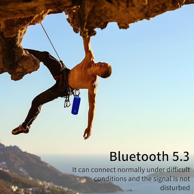 Bluetooth Speaker,MusiBaby M88 Speakers,Dual Pairing, Bluetooth 5.3,Loud Stereo Sound,Booming Bass,30H Playtime for Home& Outdoor Party,Beach,Portable Speaker,Gifts(Blue)