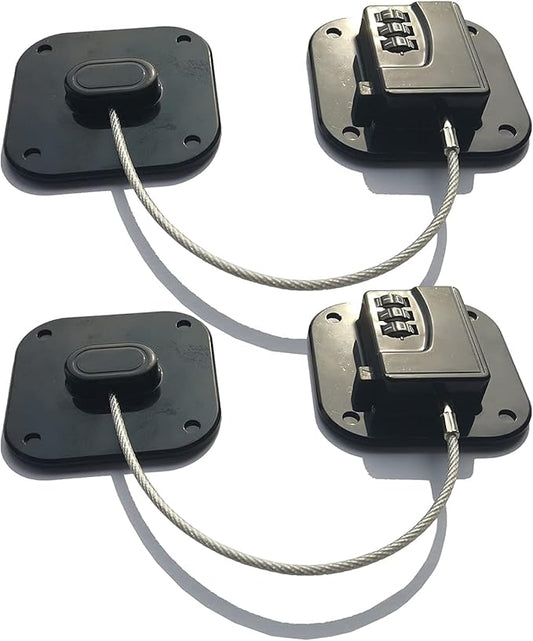 YEYA Upgraded Refrigerator Door Lock with Combination for Adults, Lock for Fridge, Freezer, File Cabinets, Desk Drawers, Locker, Child Safety Latch, Easy Install No Drlling 2 Pack