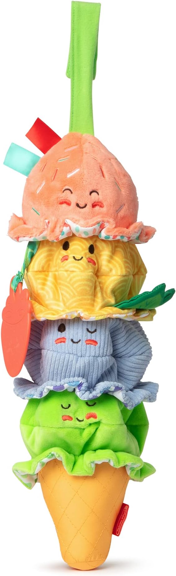 Melissa & Doug Ice Cream Take-Along Clip-On Infant Toy with Sound and Vibration