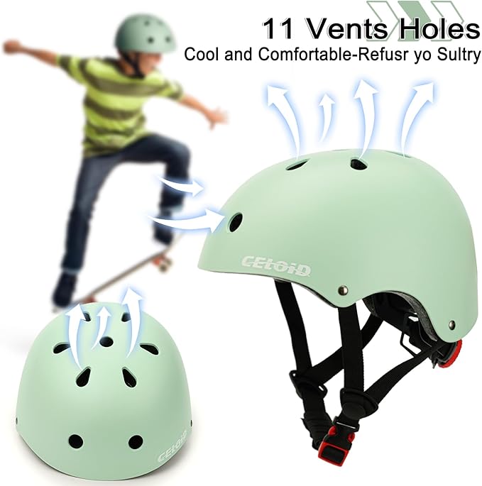 Kids Bike Helmet,Toddler Skateboard Helmets for Ages 2-3-5-8-14 Years Boys Girls，Adjustable Multi-Sport Bicycle Skateboarding Football Roller Skating Scooter Rollerblade Balance Bike Helmet