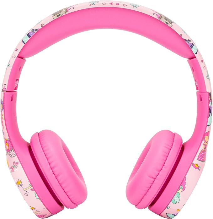 Snug Play+ Kids Headphones – Volume Limited 93dB for Safe Listening – Foldable, Durable Headphones for Toddlers, Boys & Girls – Tangle-Free Cord – Ideal for Travel, School, Tablets - Princess