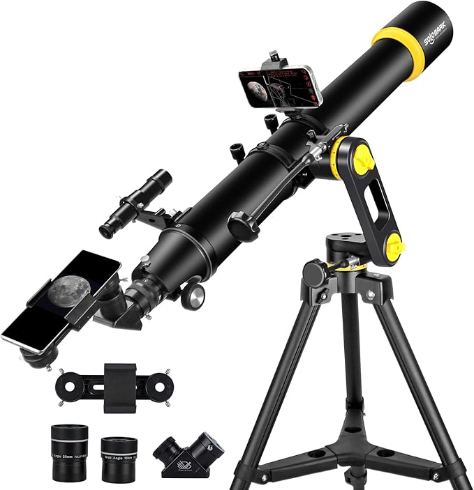 Telescope, Telescopes for Adults Astronomy Professional, 90mm Aperture 1000mm High Powered Telescope for Beginners & Kids with Precision Adjustment Vertisteel AZ Mount Tripod Phone Adapter