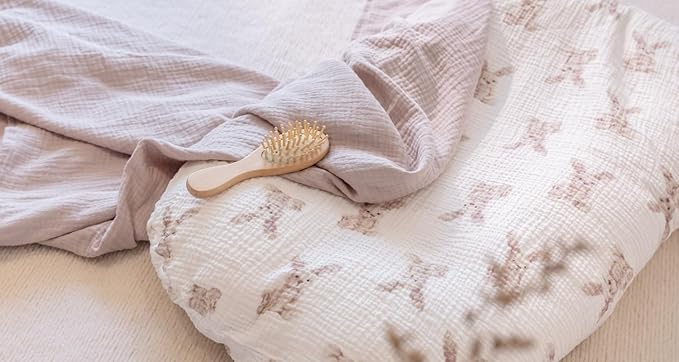 Little Jump Cotton Muslin Baby Lounger Covers, 2 Pack, Soft Removable Slipcovers for Newborn Infant Lounger, for Girls Boys (Bunny)