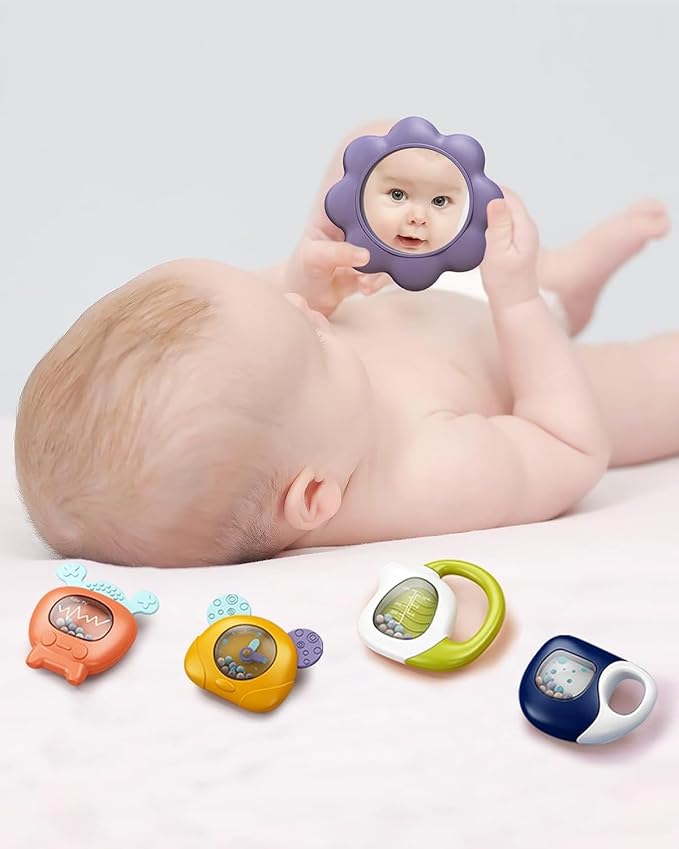 dearlomum Baby Play Mat Baby Gym,Funny Play Piano Tummy Time Baby Activity Mat with 5 Infant Sensory Baby Toys, Music and Lights Boy & Girl Gifts for Newborn Baby 0 to 3 6 9 12 Months（New Blue）