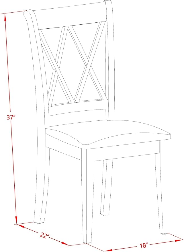 East West Furniture CLC-BLK-C Clarksville Dining Room Chairs - Image 3