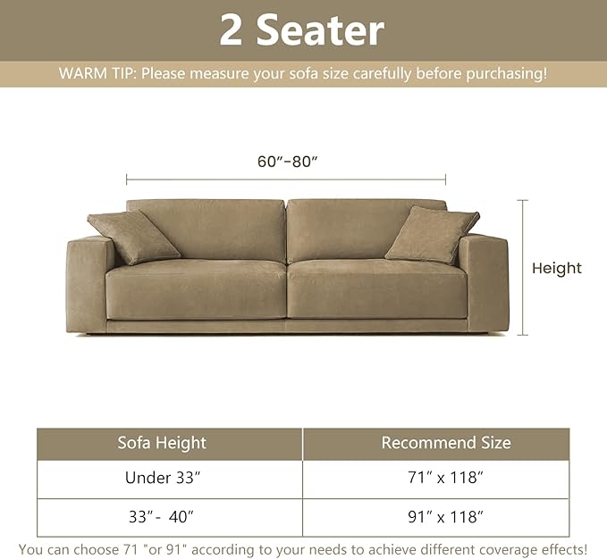 MYSKY HOME Couch Covers for Sofa, Dog Couch Cover Protector, Dark Grey Lines - Image 8