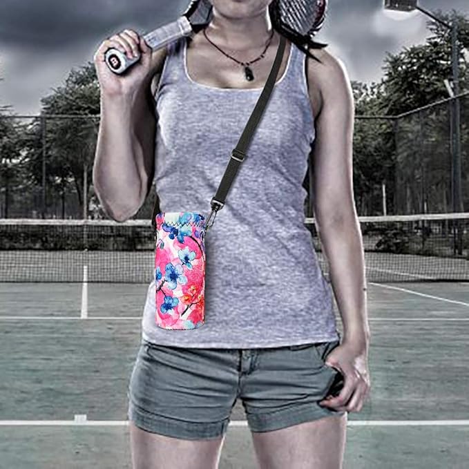 RICHEN Neoprene Water Bottle Carrier Bag with Adjustable Shoulder Strap,Insulated Water Bottle Cover for Stainless Steel/Glass/Plastic Bottles