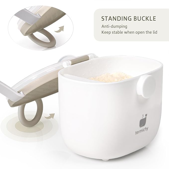 Termichy Baby Formula Dispenser, Portable Formula Dispenser Container with Scoop and Carry Handle for Travel Outdoor Activities for Baby Infant, 500ml