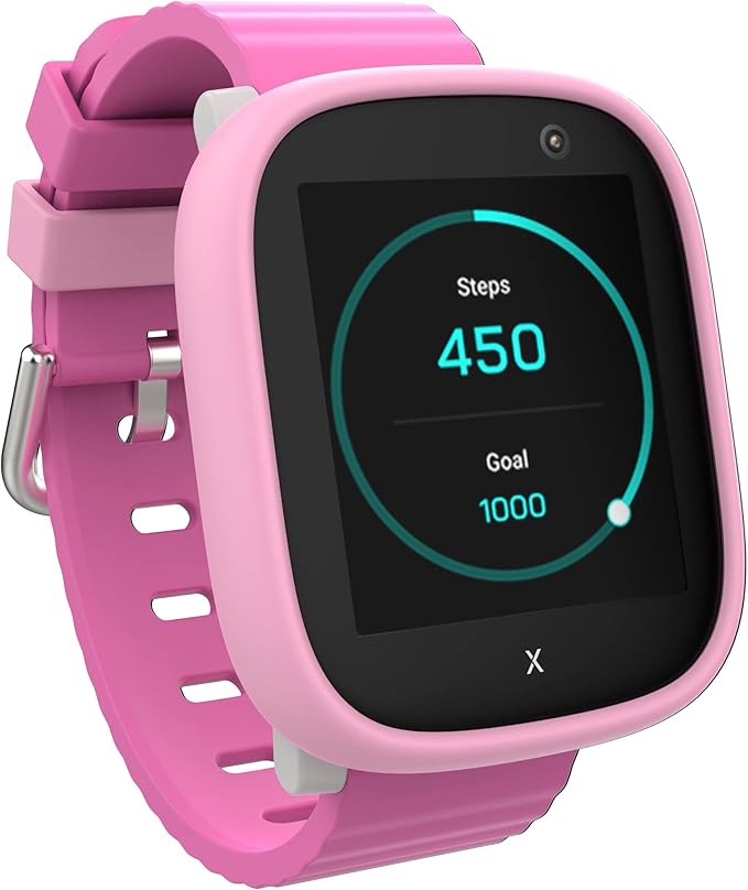 XPLORA X6 Play - Watch Phone for Children (4G) - Calls, Messages, Kids School Mode, SOS Function, GPS Location, Camera and Pedometer – (Subscription Required) (Pink)