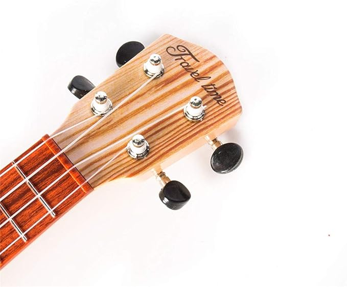 YOLOPARK 17" Kids Toy Guitar for Girls Boys, Mini Toddler Ukulele Guitar with 4 Strings Keep Tones Can Play for 3, 4, 5, 6 7 Year Old Kids Musical Instruments Educational Toys for Beginner (Wood)