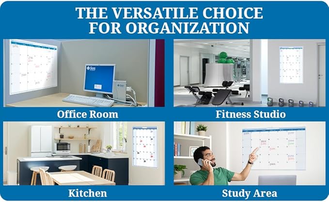 30-Day Horizontal Dry-wet erasable Wall Calendar 38" x 75" Sunday -Saturday