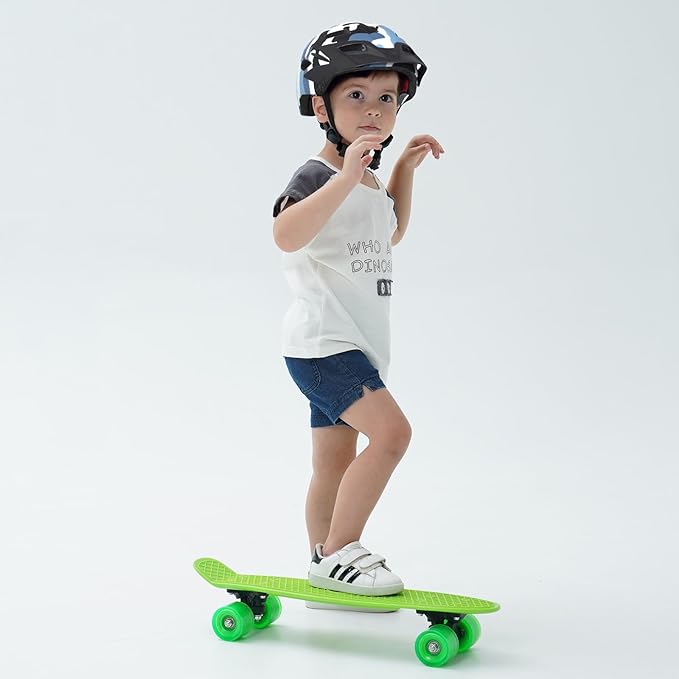 Kids Bike Helmet, Youth Toddler Boys Girls Helmets, 2 Size Adjustable for Ages 2-3-5-8-14 Years, Child Helmet with Visor and LED Light, Lightweight Multi-Sport Bicycle Scooter Cycling Helmets