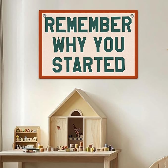 Inspirational Banner, Motivational Wall Decor, Positive Affirmations Wall Hanging, Vintage Banner Flag, Wall Flag Home Living Room Gym Dorm Office Decor, Banner for Room