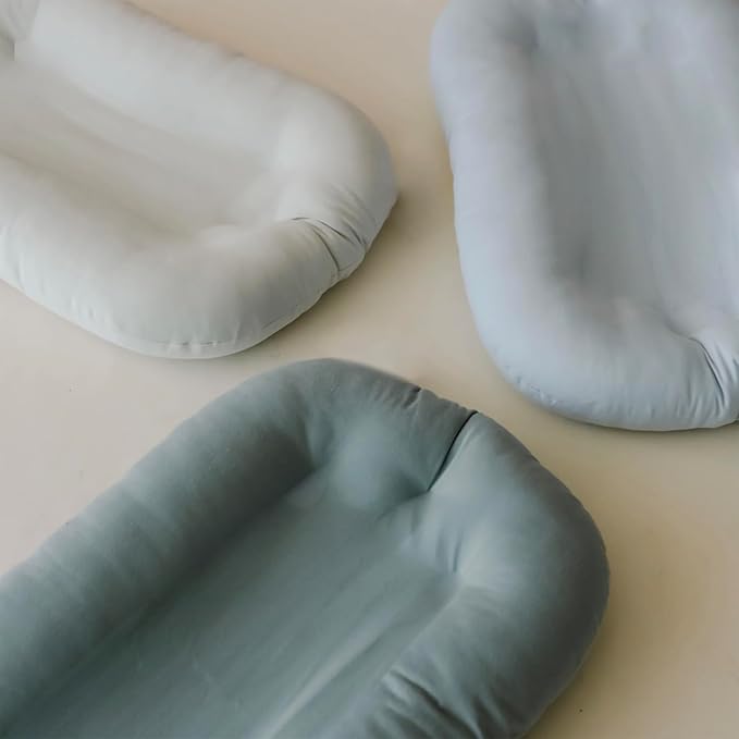 Baby Lounger - Snuggle Cozy Me Infant Lounger for Newborns | Breathable & Soft, Portable Awake-Time Pad, Essential Baby Gift- Petal (Lounger Cover Included)