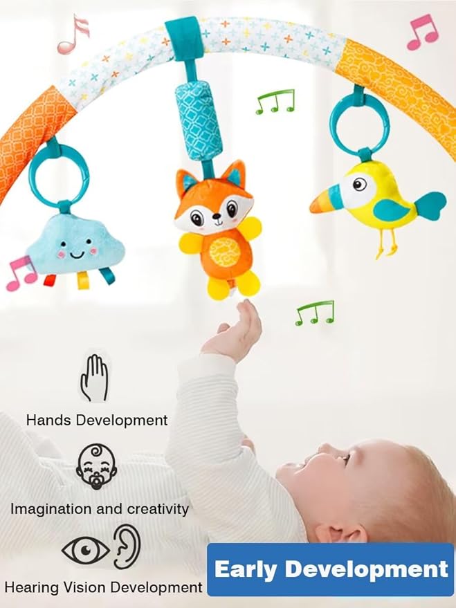 Pau1Hami1ton Baby Stroller Arch Toys, Car Seat Toys,Baby Gifts.S-19(Fox)