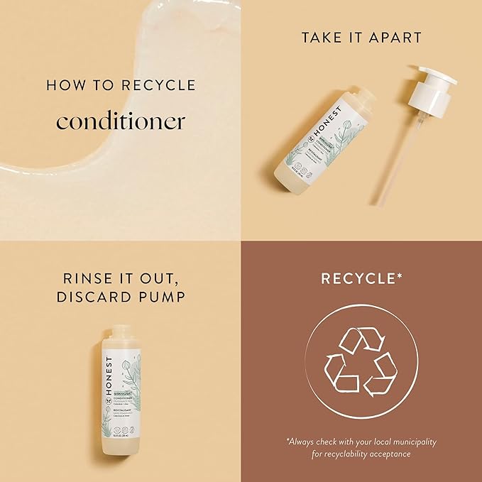 The Honest Company Silicone-Free Conditioner | Gentle for Baby | Naturally Derived, Tear-free, Hypoallergenic | Fragrance Free Sensitive, 10 fl oz