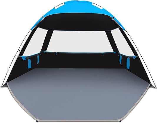 Venustas Beach Tent Sun Shelter for 3/4-5/6-7/8-10 Person, UPF 50+ UV Protection Beach Canopy, Lightweight and Easy Setup Cabana, Portable Shade Tent