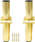 Set of 4 Aluminum Alloy Furniture Legs 4 Inch Height, 1.5 Inch Diameter by Kyuionty