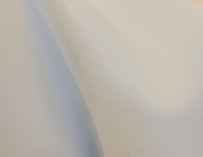 NAT Leathers White Soft Faux Leather Fabric Sheet PU Sold by The Yard Synthetic - Image 4