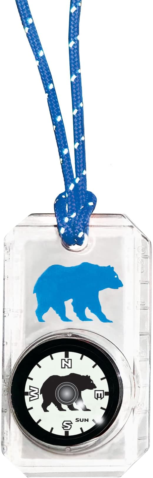 Big Discoveries Wildlife Compass for Kids - Children's Compasses for Camping, Hiking, and Exploring | Break-Away Neon Lanyard