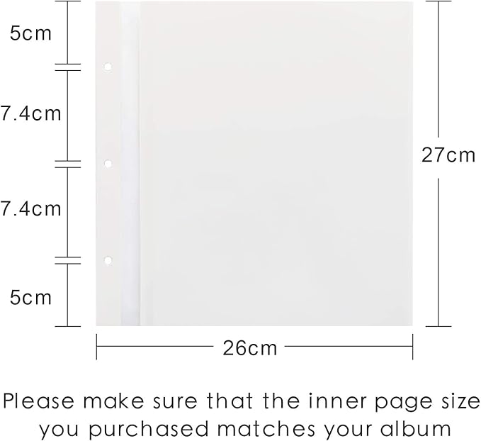 Spbapr Photo Album Self Adhesive Scrapbook Refill Pages for 11x10.6inch Photo Album