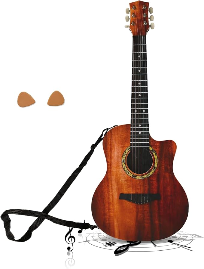 31 Inch Guitar Toy for Kids, 6Strings, Guitar Musical Instrument Toy, Birthday Present for Beginner Children Boys Girls , Beginner Practice First Musical Instrument for Children, Toddlers