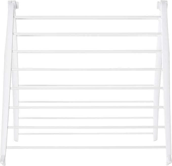 Whitmor Spacemaker Folding Drying Rack, Freestanding Indoor Clothes Dryer, Space Saving Compact Design, 6"L x 26"W x 51.5"H, White