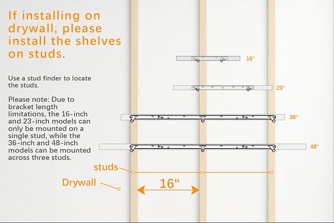BAYKA Grey Floating Shelves for Wall, Wall Mounted Rustic Wood Shelves for - Image 9