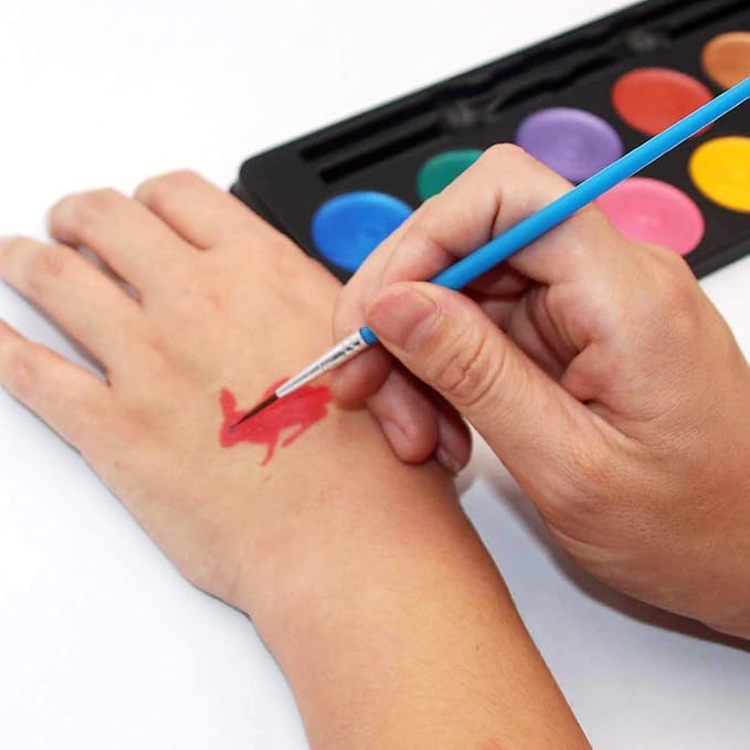 Maydear Face Painting Kit for Kids, 12 Colors Safe and Non-Toxic Large Water Based Face Body Paint - Pearl