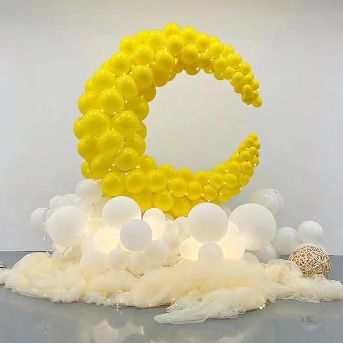 140pcs Yellow Round Balloons Different Sizes 18 12 10 5 Inch Latex Balloons for Arch Decoration Party Balloon Kit for Graduation Birthday Party Wedding Balloon Baby Shower Decoration