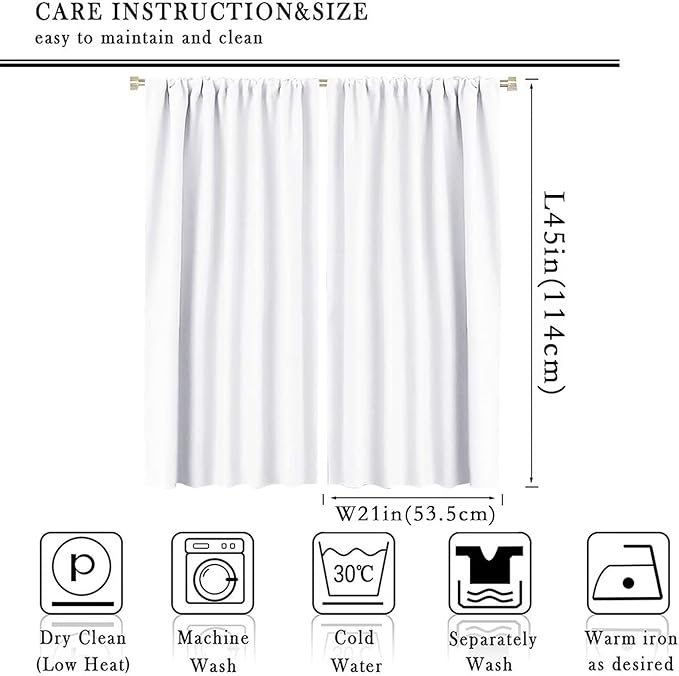 Cartoon Dinosaur Curtains for Kids Boys Girls Home Decor Childish Cute Dino Animals Print Pattern Rod Pocket Blackout Window Drapes for Nursery Baby Bedroom Playroom W21xL45in 2 Panels