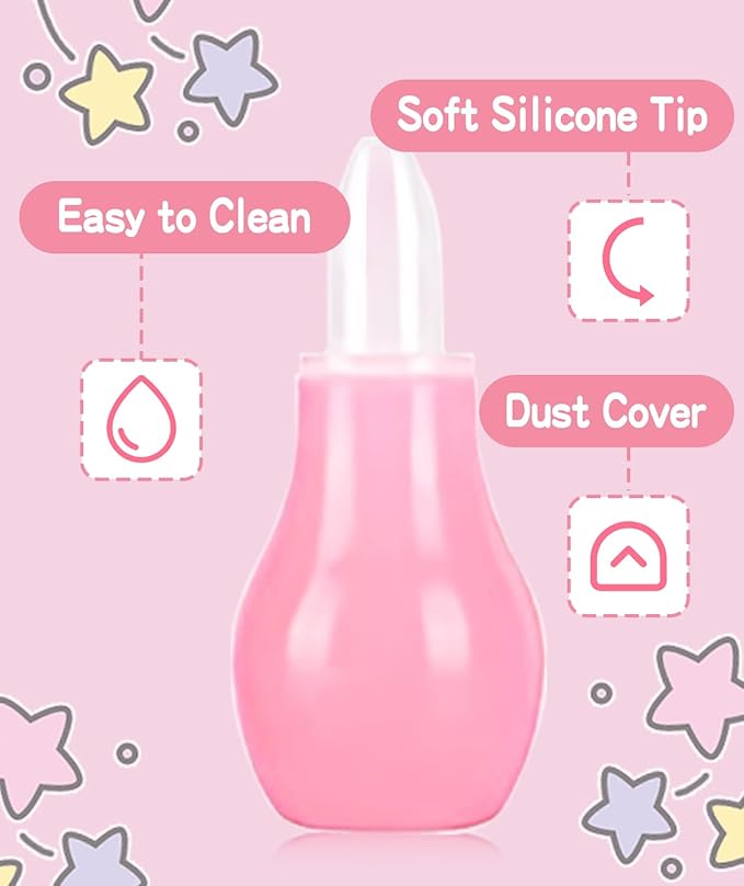 Baby Grooming and Healthcare Kit, Portable Baby Safety Care Set with Hair Brush Comb Nail Clipper Nasal Aspirator for Nursery Newborn Infant Girl Boy (32 in 1, Pink)