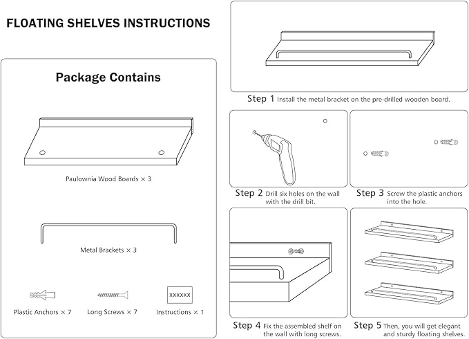 RYOFOBETTO Floating Shelves, Bathroom Decor Shelves Over Toilet, Farmhouse Wall - Image 7